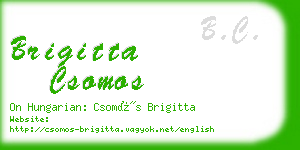 brigitta csomos business card